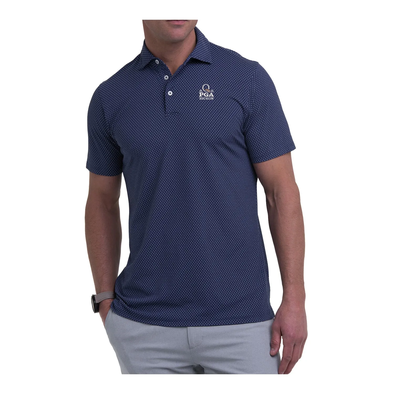 B. Draddy 2025 PGA Championship Captain Cool Polkadot Polo in Regal Blue sold by PGA Tour product image thumbnail 3