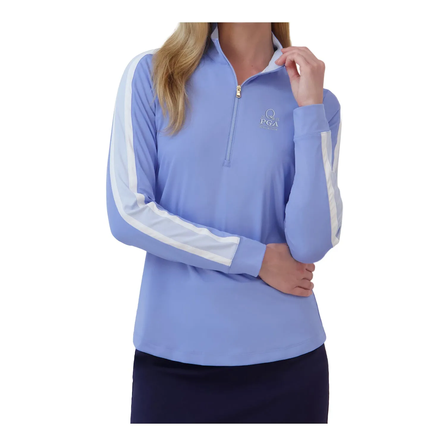 Fairway & Greene 2025 PGA Championship Ladies Erynn Quarter Zip in Heritage Blue sold by PGA Tour