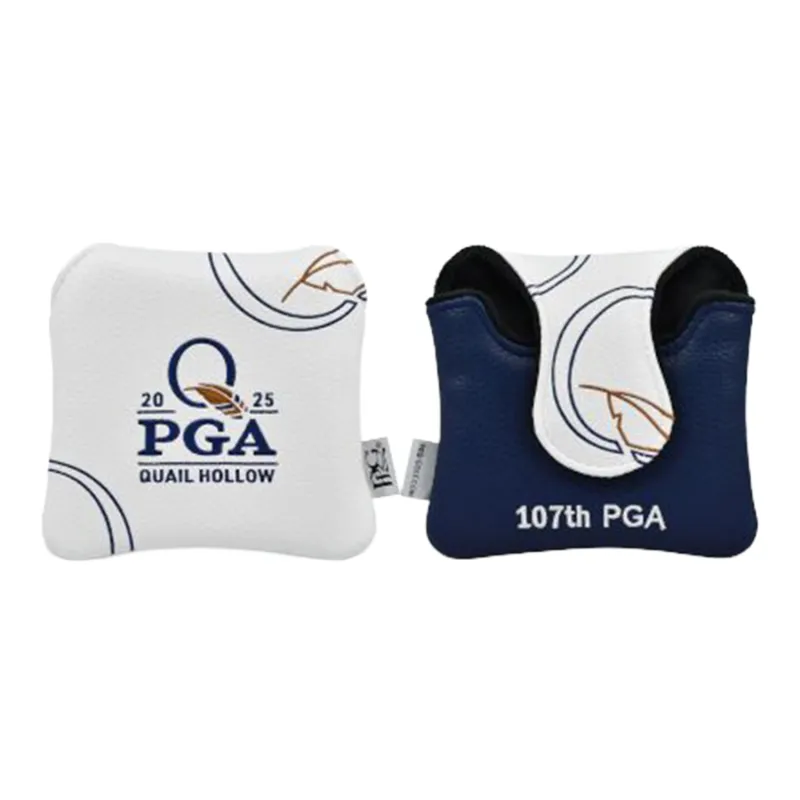 PRG Golf 2025 PGA Championship Ghost Stitch Q Mallet Cover in White sold by PGA Tour