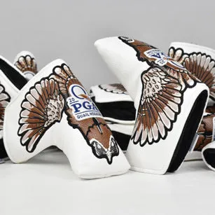 PRG Golf 2025 PGA Championship Quail Blade Cover in White and Brown sold by PGA Tour product image thumbnail 2