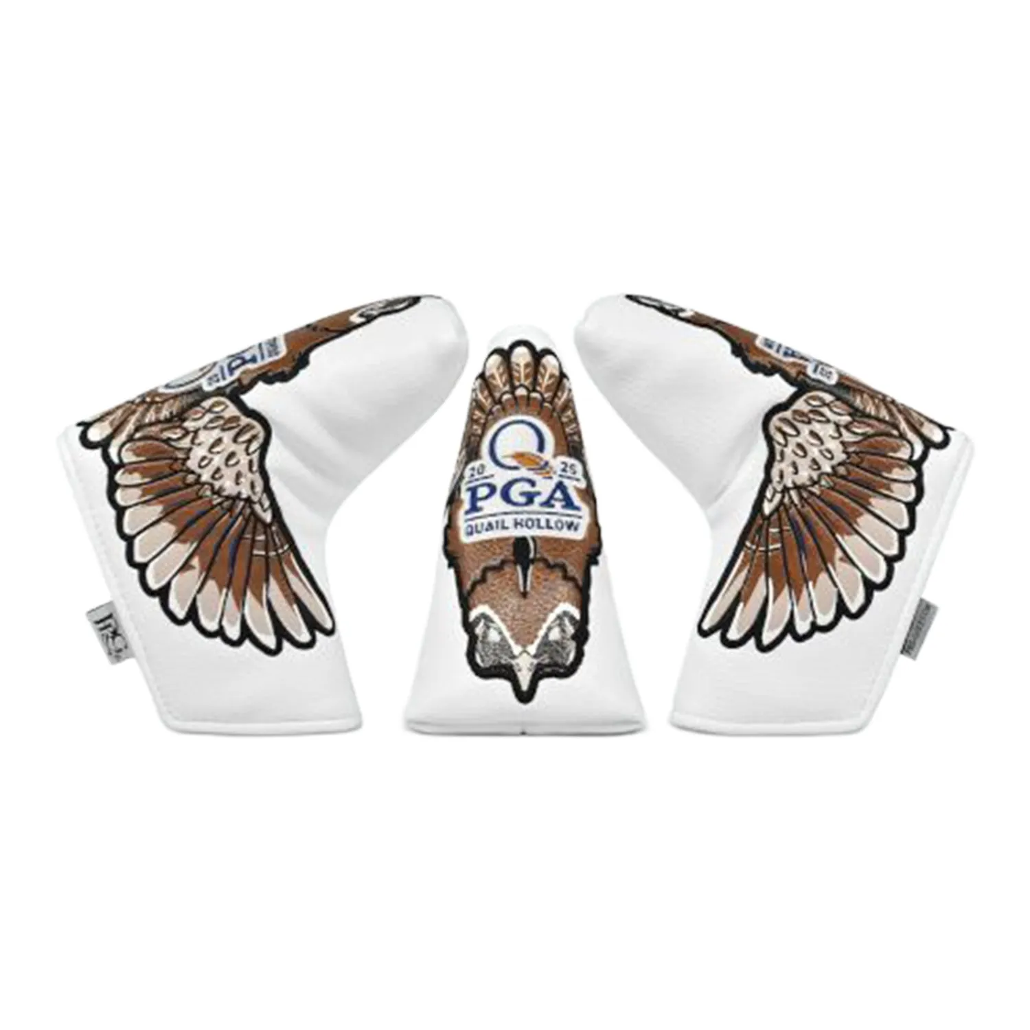 PRG Golf 2025 PGA Championship Quail Blade Cover in White and Brown sold by PGA Tour