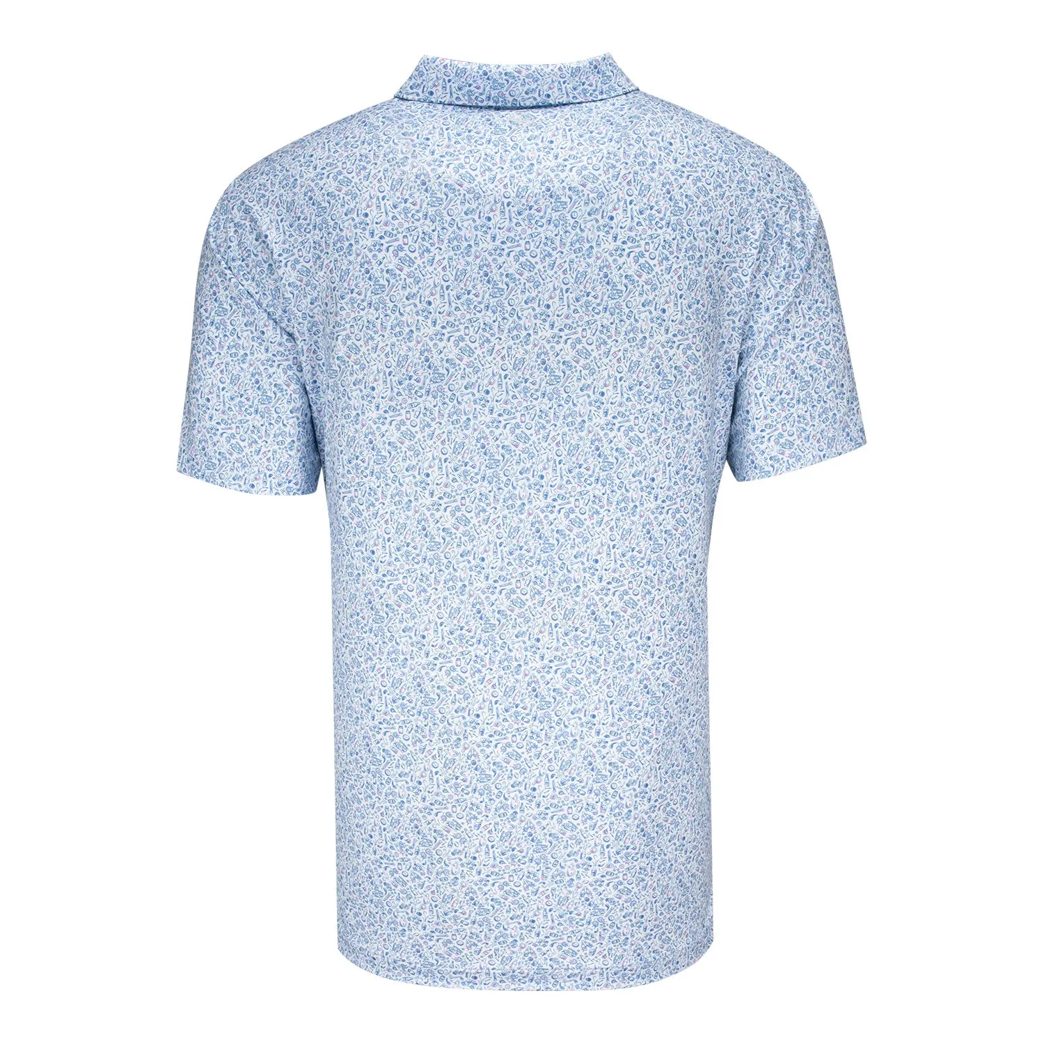 Peter Millar 2025 PGA Championship Bar for the Course Polo in White sold by PGA Tour product image thumbnail 3