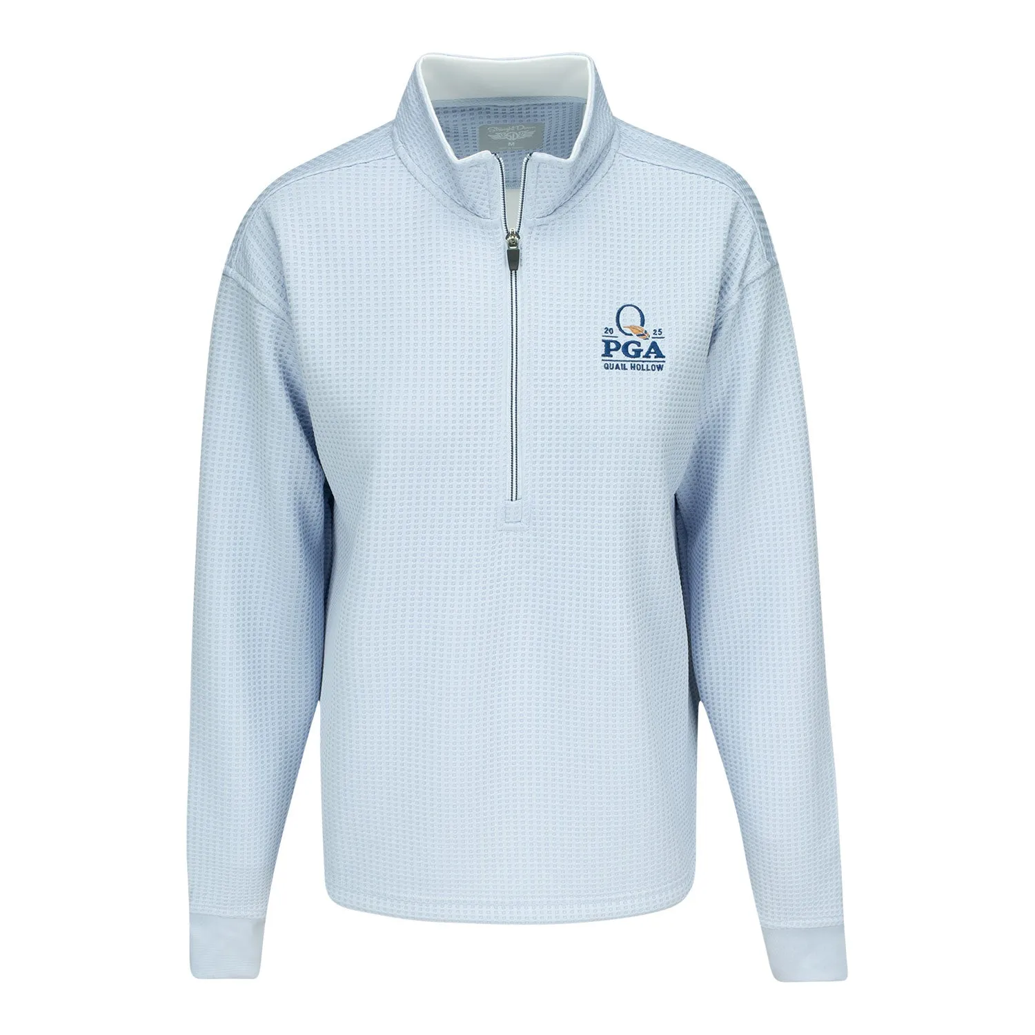Straight Down 2025 PGA Championship Ladies Opal Textured Quarter Zip in Powder Blue sold by PGA Tour