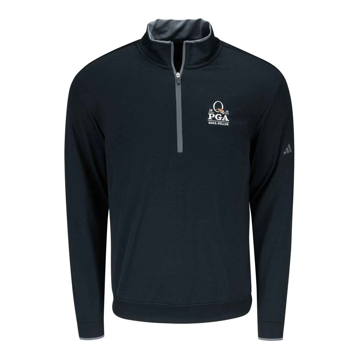 Adidas 2025 PGA Championship Lightweight Quarter Zip in Black sold by PGA Tour