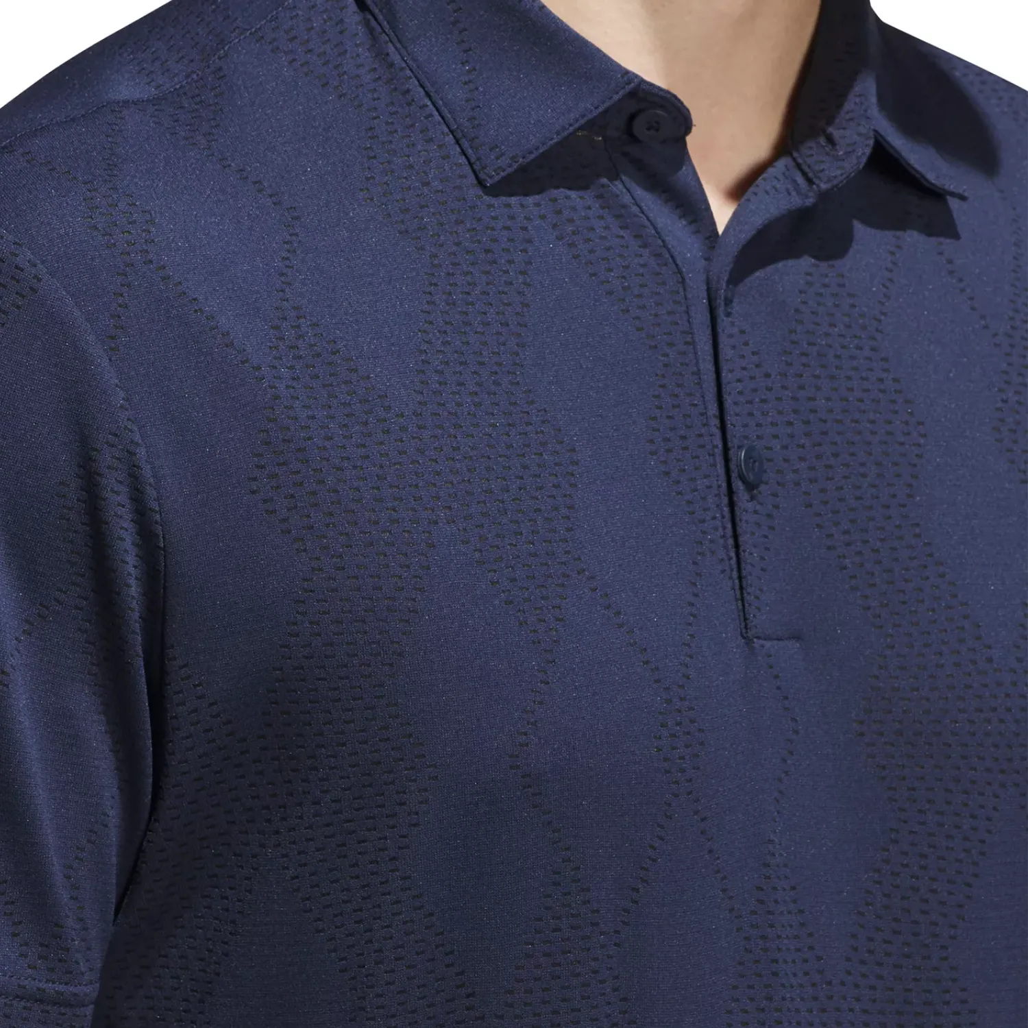 Adidas 2025 PGA Championship Micro Texture Polo in Collegiate Navy sold by PGA Tour product image thumbnail 2
