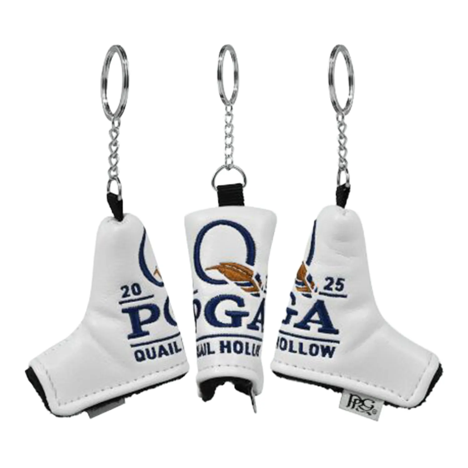 PRG Golf 2025 PGA Championship Putter Cover Keychain in White sold by PGA Tour