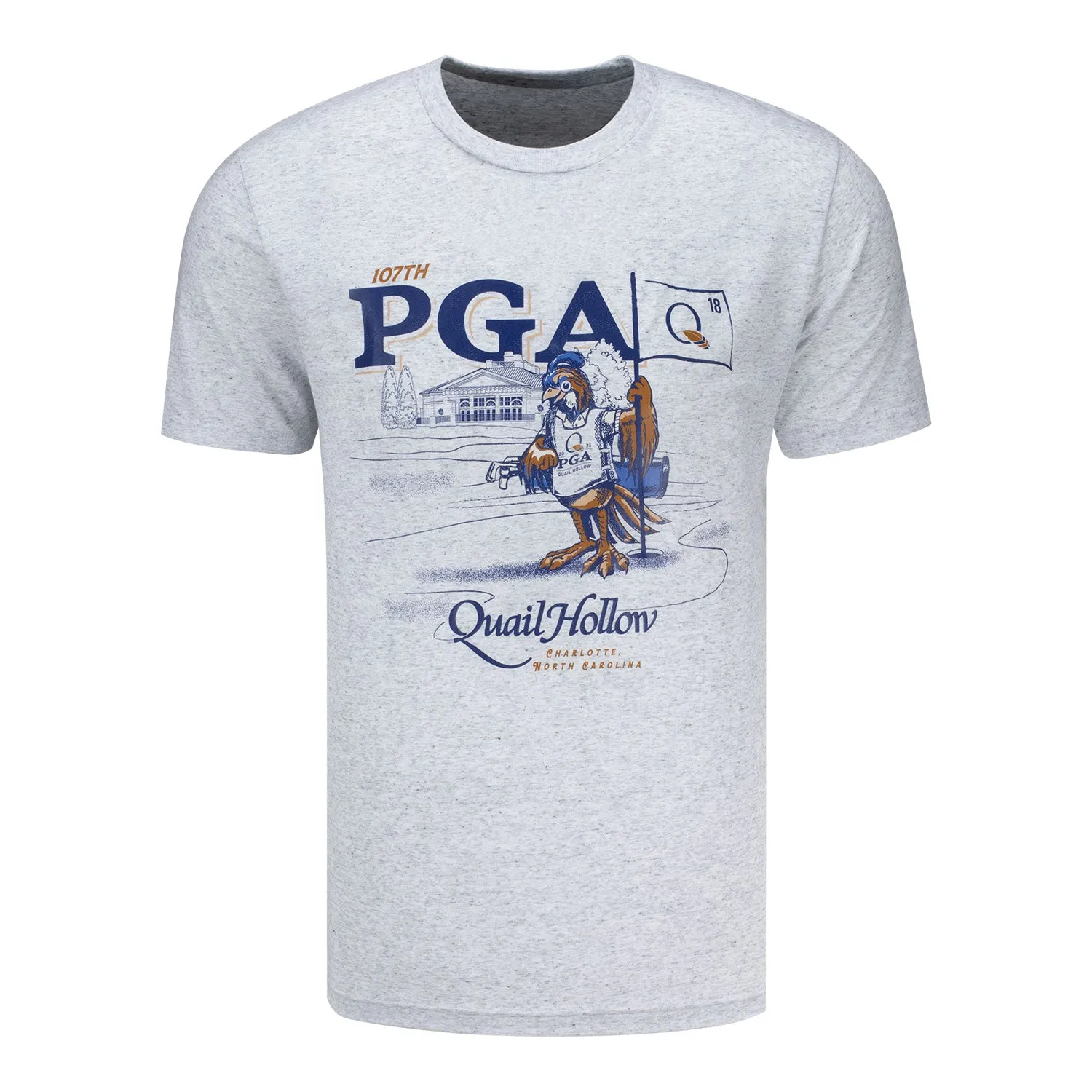 Ahead 2025 PGA Championship Joe Quail T-Shirt in White Fleck sold by PGA Tour