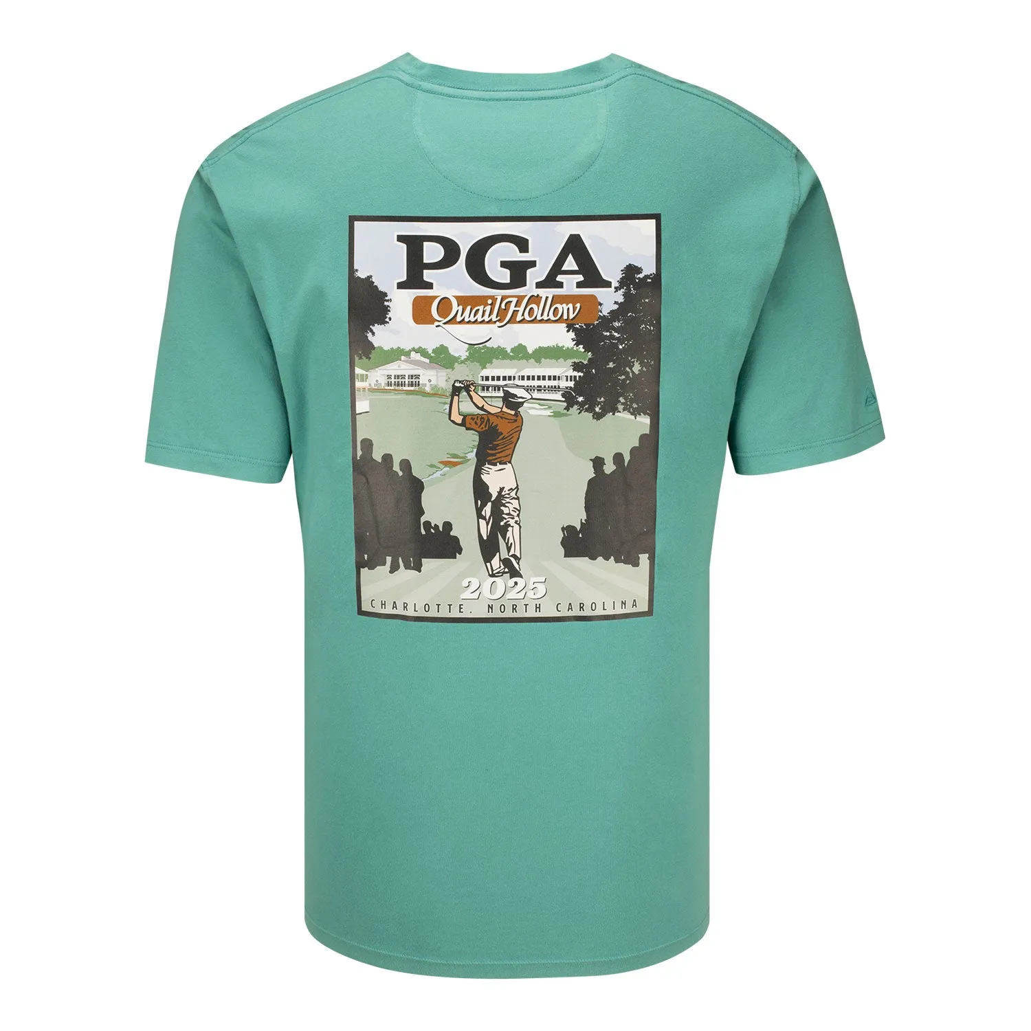 Ahead 2025 PGA Championship Retro Tee Box T-Shirt in Sage sold by PGA Tour