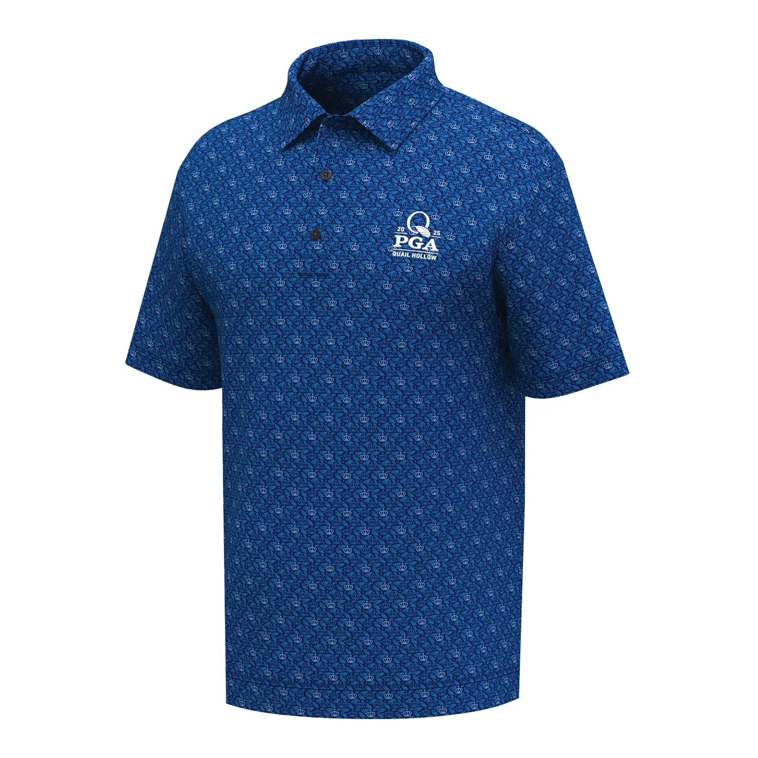 FootJoy 2025 PGA Championship Feathers & Crown Polo in Navy sold by PGA Tour
