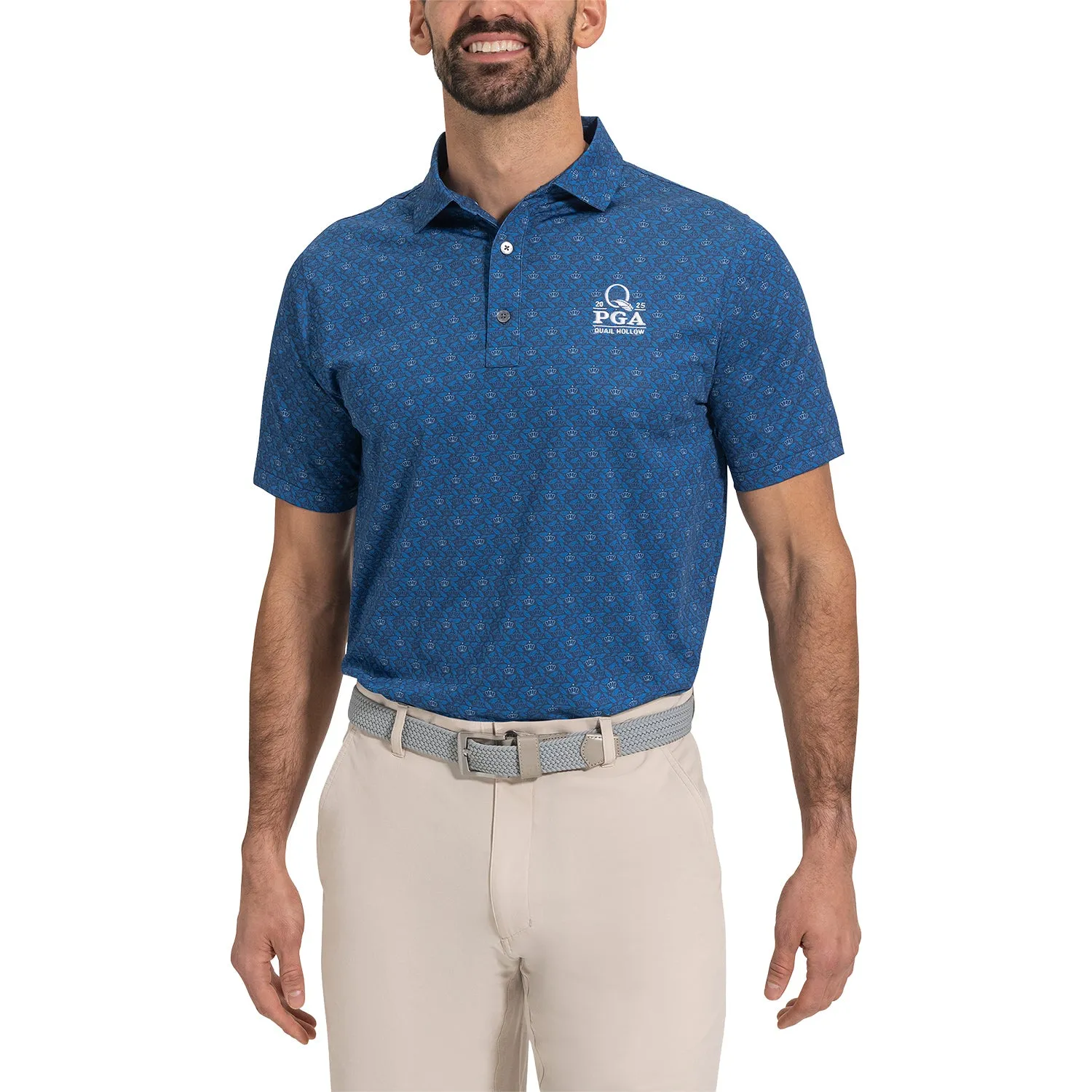 FootJoy 2025 PGA Championship Feathers & Crown Polo in Navy sold by PGA Tour product image thumbnail 4