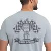 FootJoy 2025 PGA Championship Checkered Flag T-Shirt in Grey sold by PGA Tour