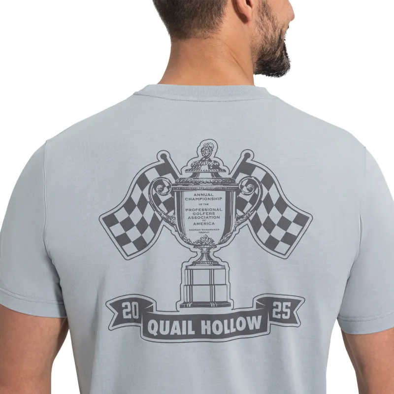 FootJoy 2025 PGA Championship Checkered Flag T-Shirt in Grey sold by PGA Tour