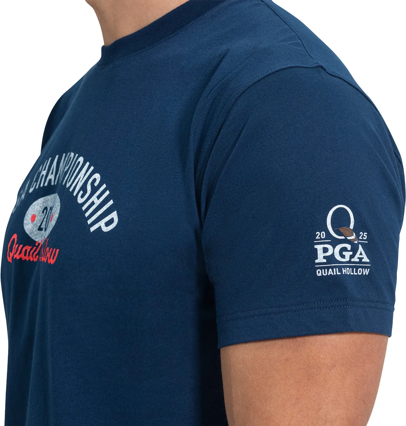 FootJoy 2025 PGA Championship Quail Hollow Varsity T-Shirt in Navy sold by PGA Tour product image thumbnail 4