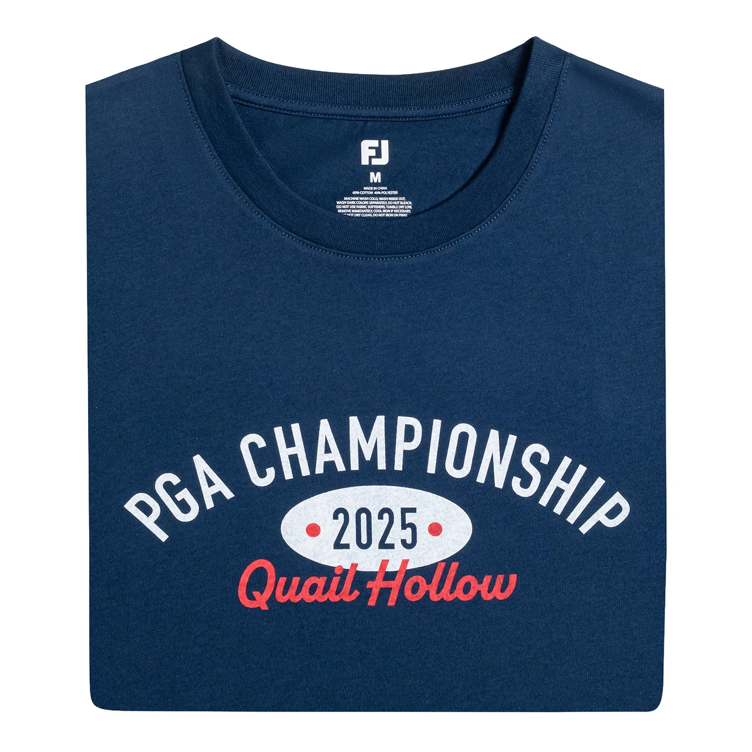FootJoy 2025 PGA Championship Quail Hollow Varsity T-Shirt in Navy sold by PGA Tour product image thumbnail 5
