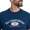 FootJoy 2025 PGA Championship Quail Hollow Varsity T-Shirt in Navy sold by PGA Tour