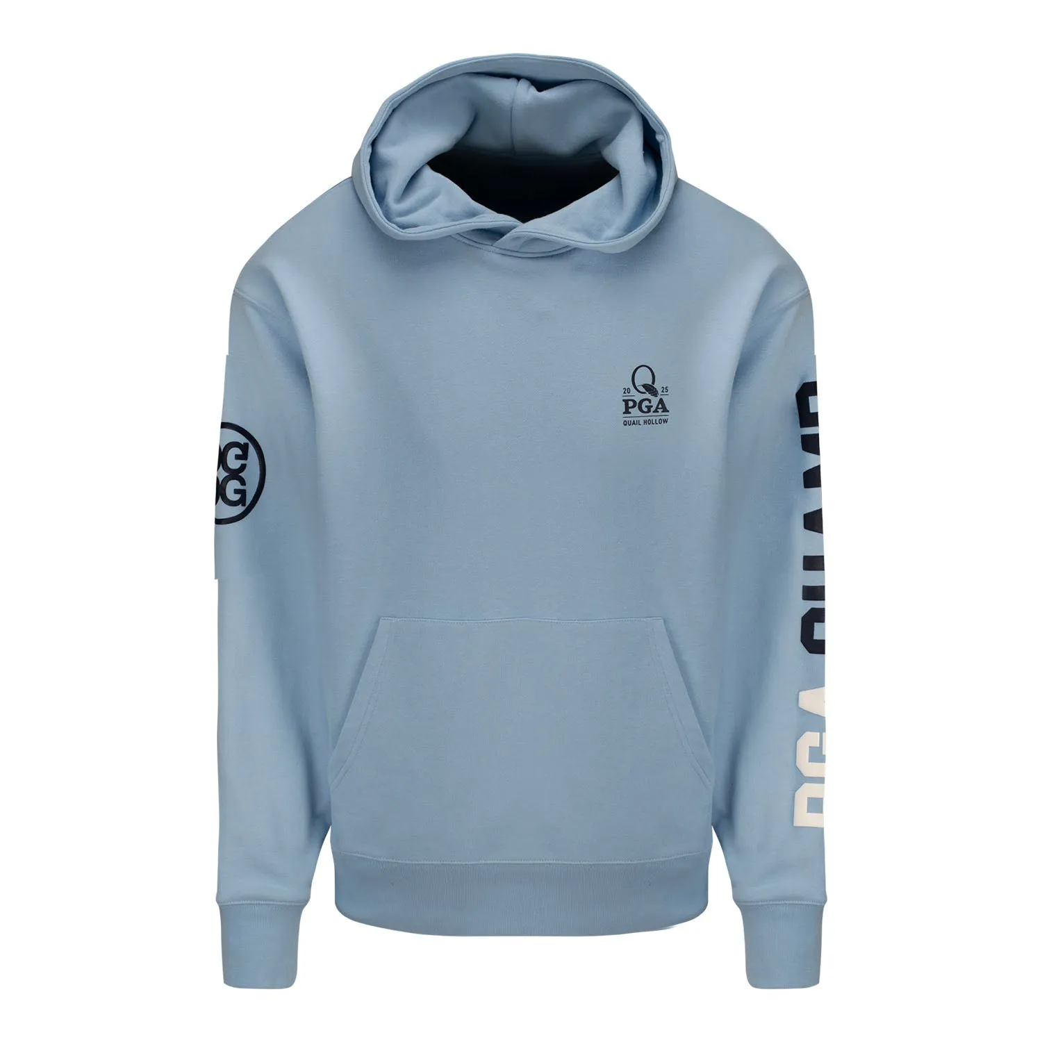 GFore 2025 PGA Championship Text Sleeve Hoodie in Light Blue sold by PGA Tour