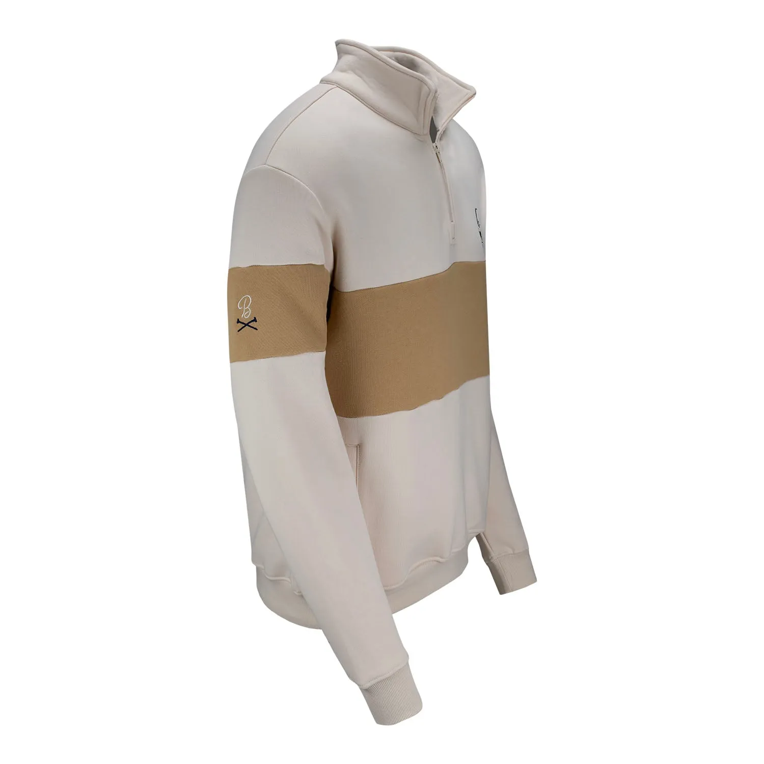 Barstool 2025 PGA Championship College Quarter Zip in Beige sold by PGA Tour product image thumbnail 2
