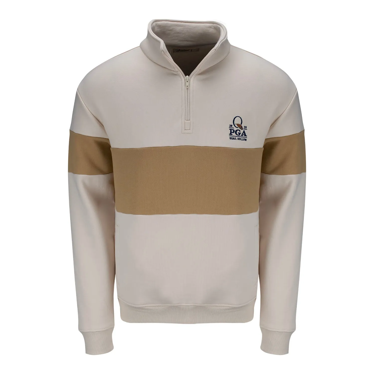 Barstool 2025 PGA Championship College Quarter Zip in Beige sold by PGA Tour