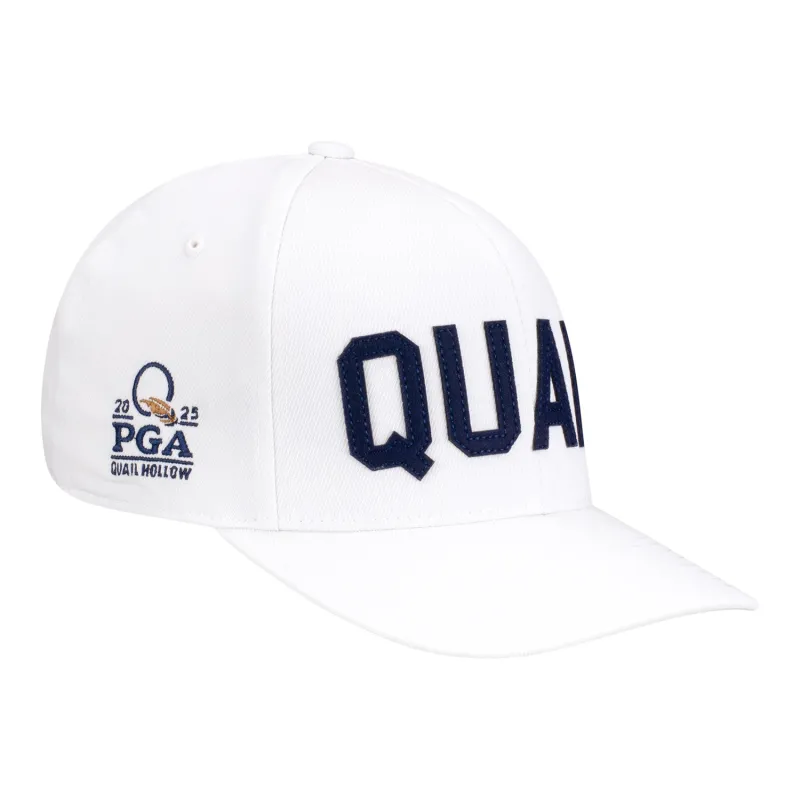 GFore 2025 PGA Championship Quail Snapback Hat in White sold by PGA Tour