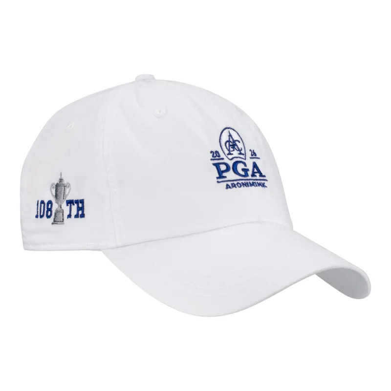 Ahead 2026 PGA Championship Shawmut Cotton Hat in White sold by PGA Tour