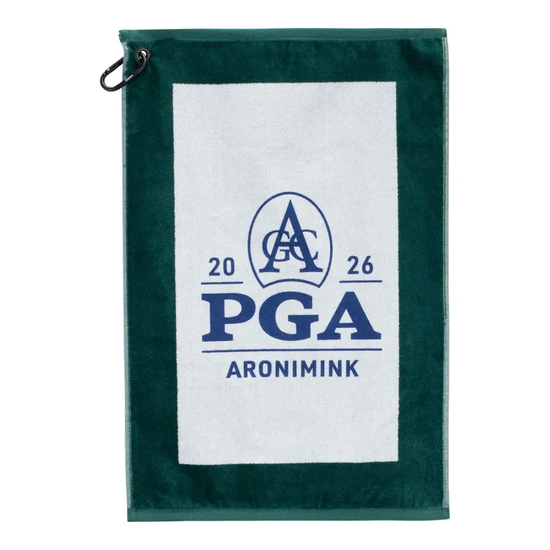 Dynamic 2026 PGA Championship Dyed Edge Towel in Green sold by PGA Tour
