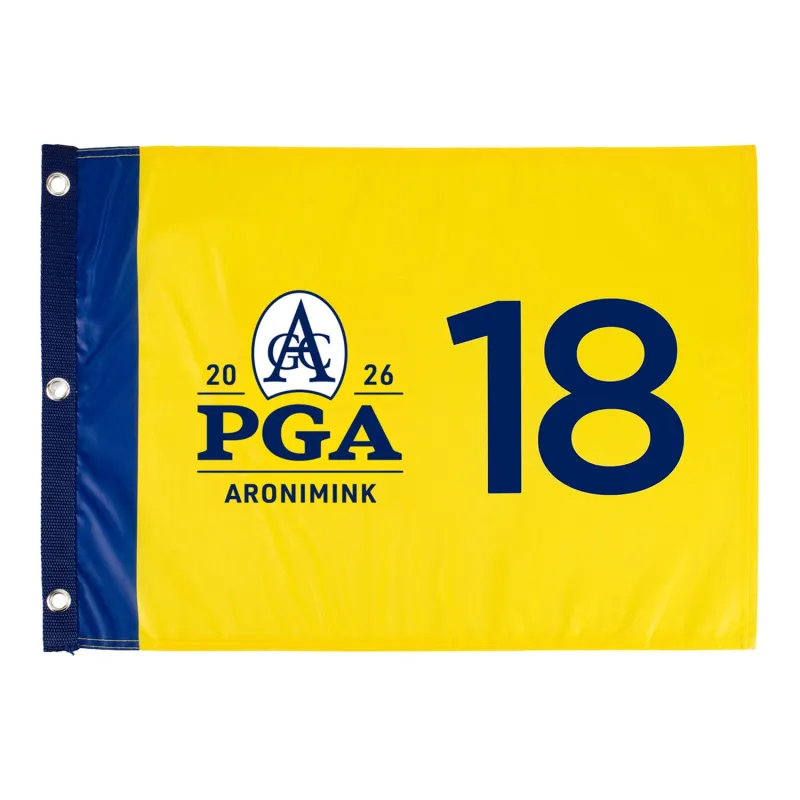 Ahead 2026 PGA Championship Screened Flag in Yellow sold by PGA Tour