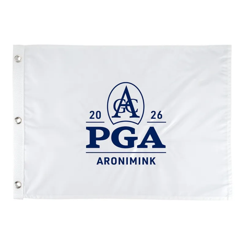 Ahead 2026 PGA Championship Embroidered Flag in White sold by PGA Tour