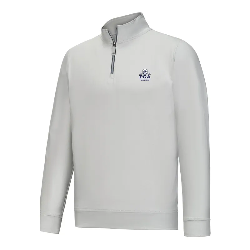 FootJoy 2026 PGA Championship Approach Quarter Zip in Heather Grey sold by PGA Tour