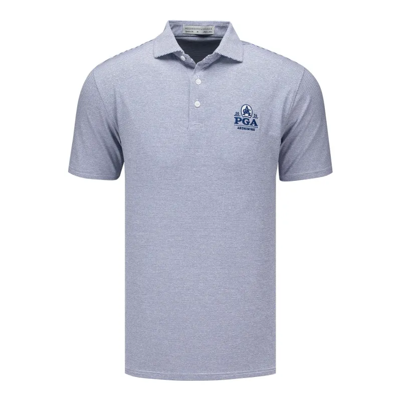 Holderness & Bourne 2026 PGA Championship Perkins Stripe Polo in Heathered Andover and White sold by PGA Tour