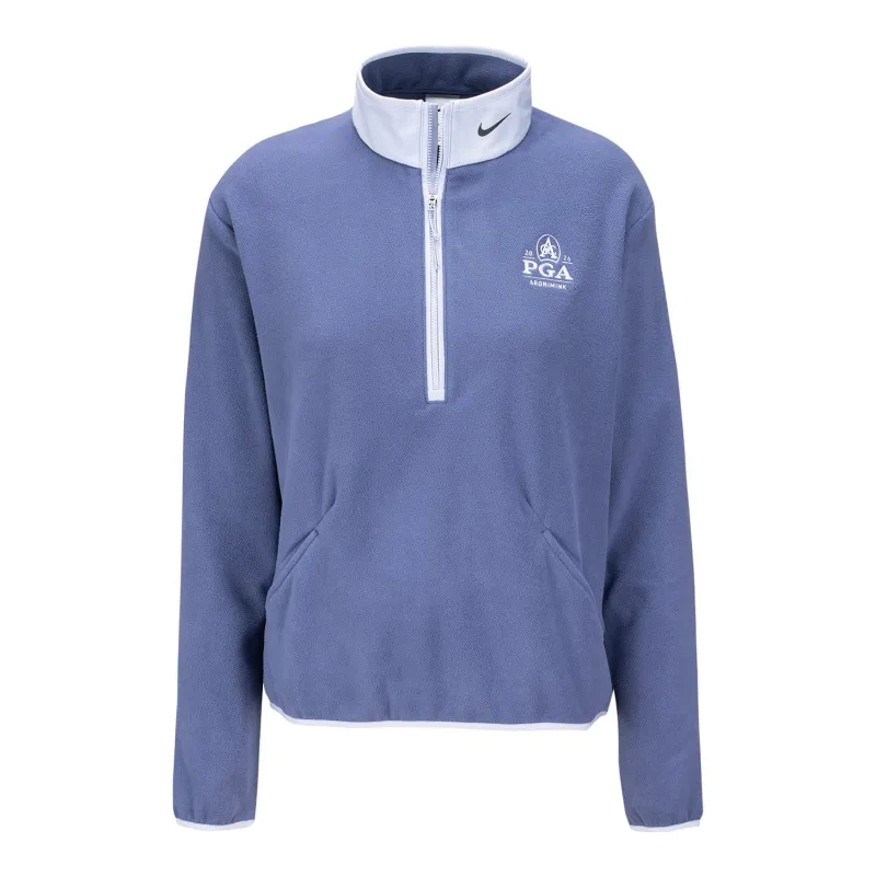 Nike 2026 PGA Championship Women's Victory Fleece Quarter Zip in Sanded Purple and Ghost sold by PGA Tour