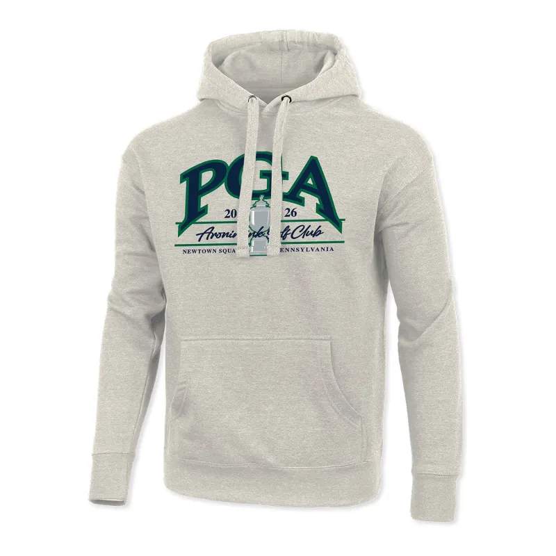 Ahead 2026 PGA Championship Applique Hoodie in Oatmeal Heather sold by PGA Tour