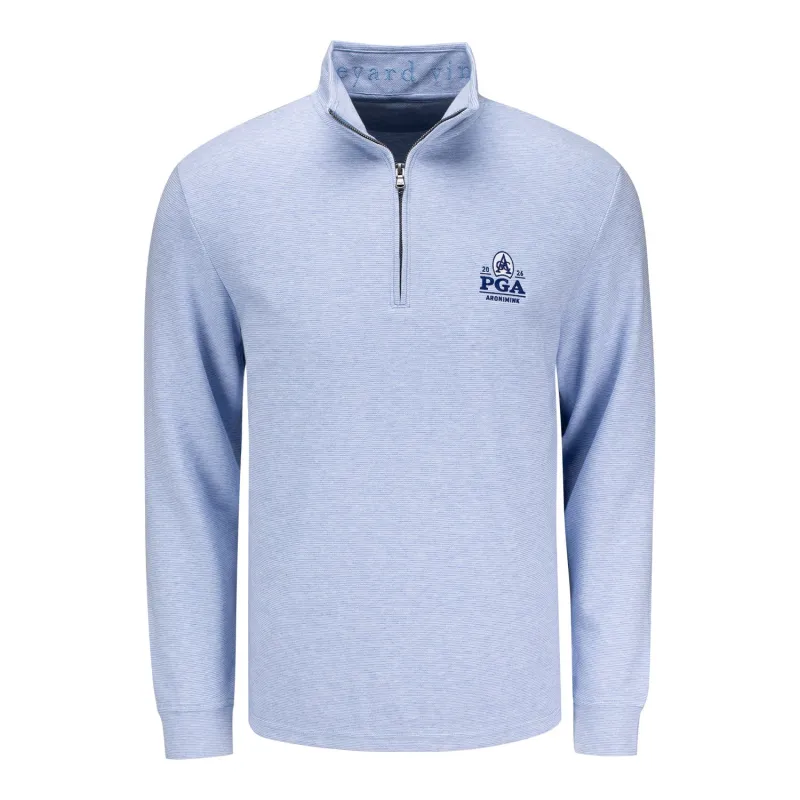Vineyard Vines 2026 PGA Championship Saltwater Quarter Zip in Jake Blue sold by PGA Tour