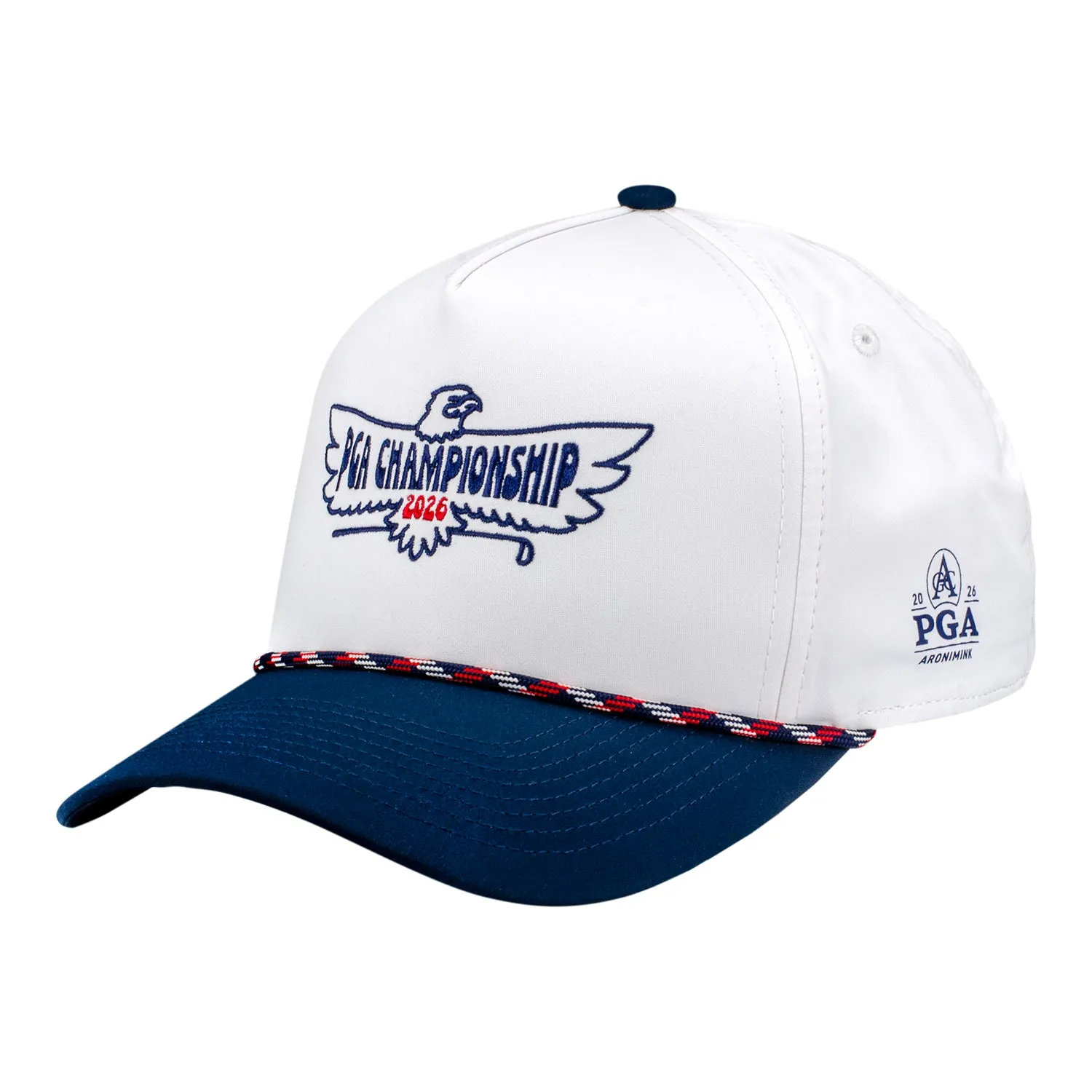 Imperial 2026 PGA Championship Wrightson Two-Tone Rope Hat in White and Navy sold by PGA Tour