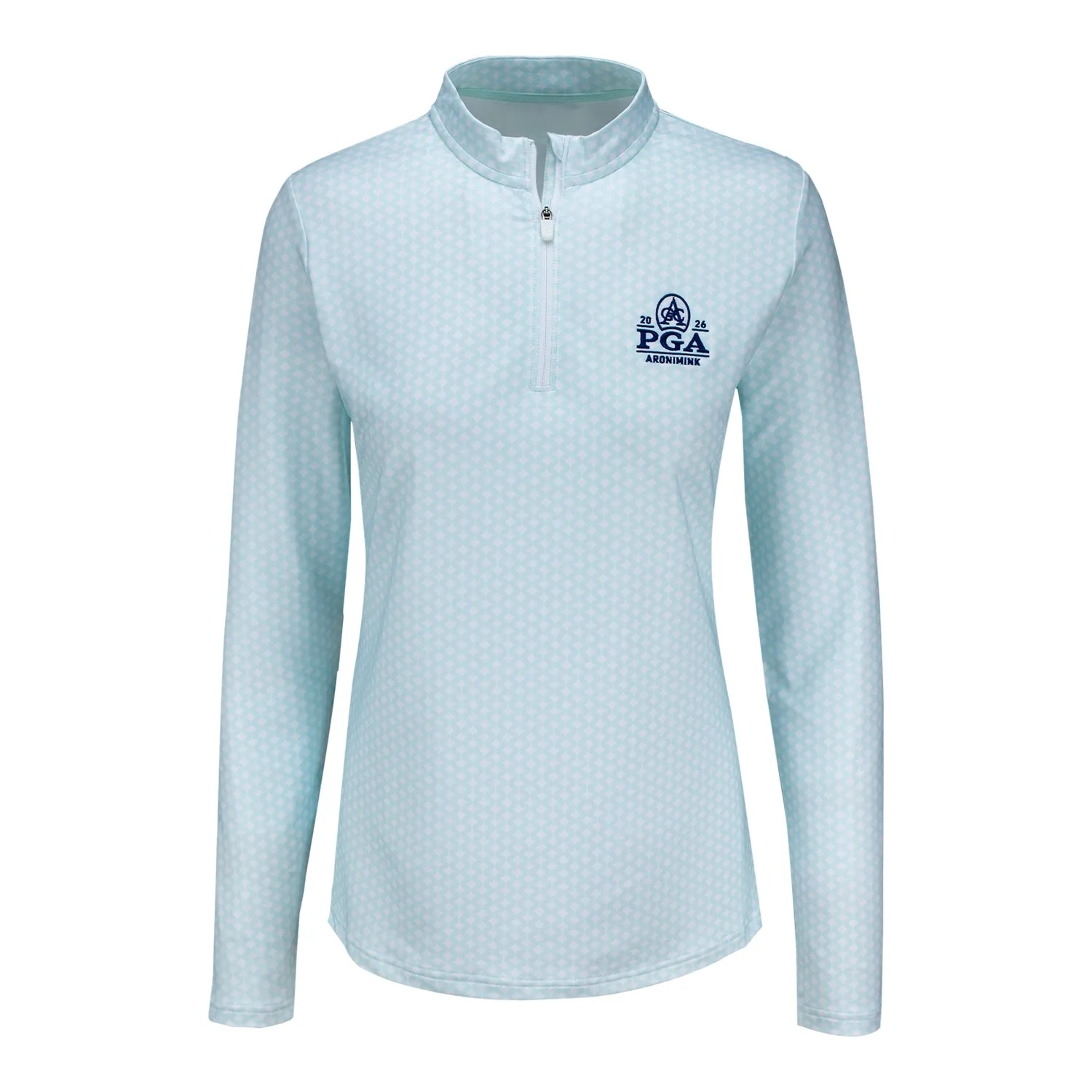 FootJoy 2026 PGA Championship Women's Quarter Zip in Glacial Blue Print sold by PGA Tour