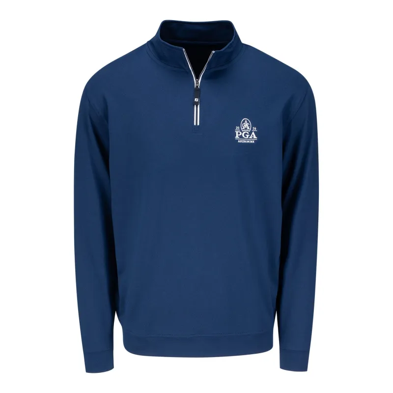 FootJoy 2026 PGA Championship Approach Quarter Zip Pullover in Navy sold by PGA Tour