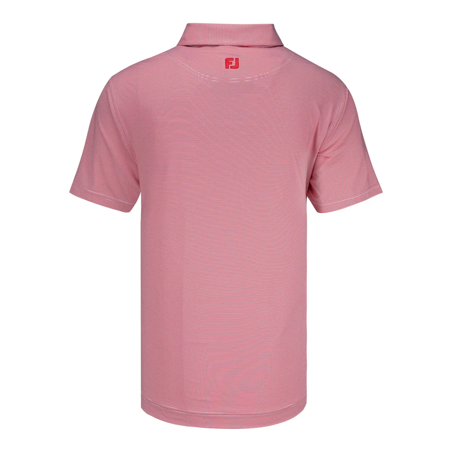 FootJoy 2026 PGA Championship Microfeeder Stripe Polo in Red and White sold by PGA Tour product image thumbnail 3