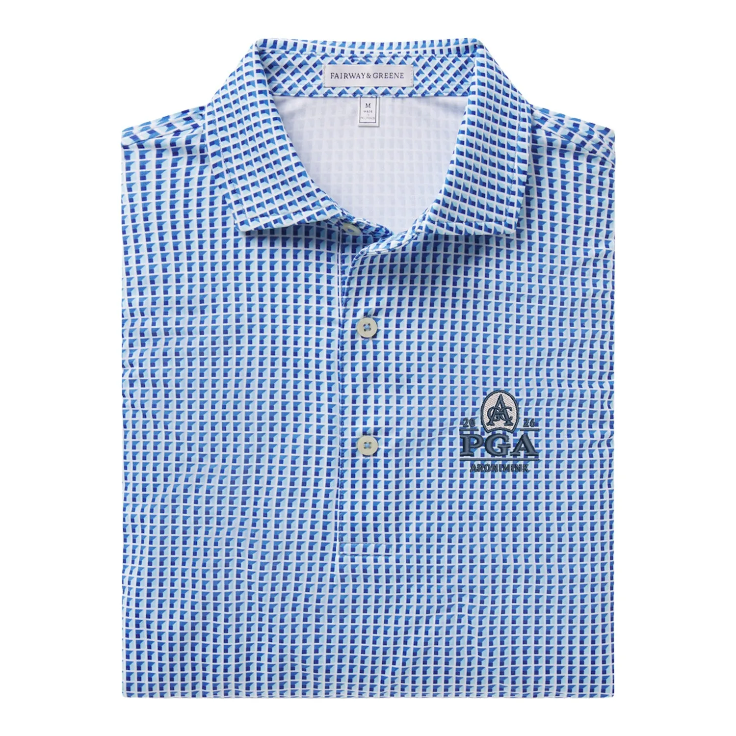 Fairway & Greene 2026 PGA Championship Wenham Print Polo in White sold by PGA Tour