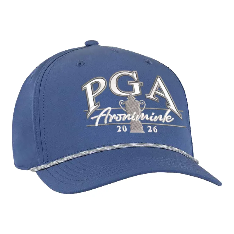Ahead 2026 PGA Championship Classic Fit Alto Performance Rope Hat in Blue sold by PGA Tour