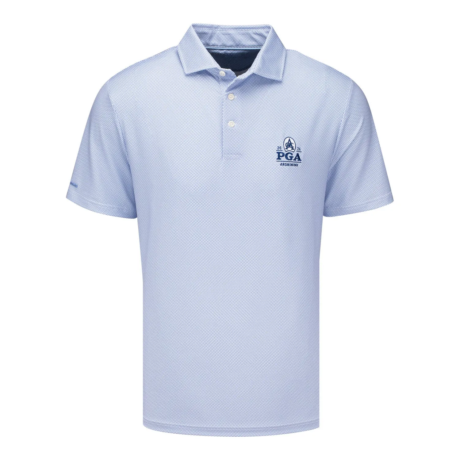 Ralph Lauren 2026 PGA Championship Lightweight Airflow Jersey Deco Polo in Fall Blue Beekman sold by PGA Tour