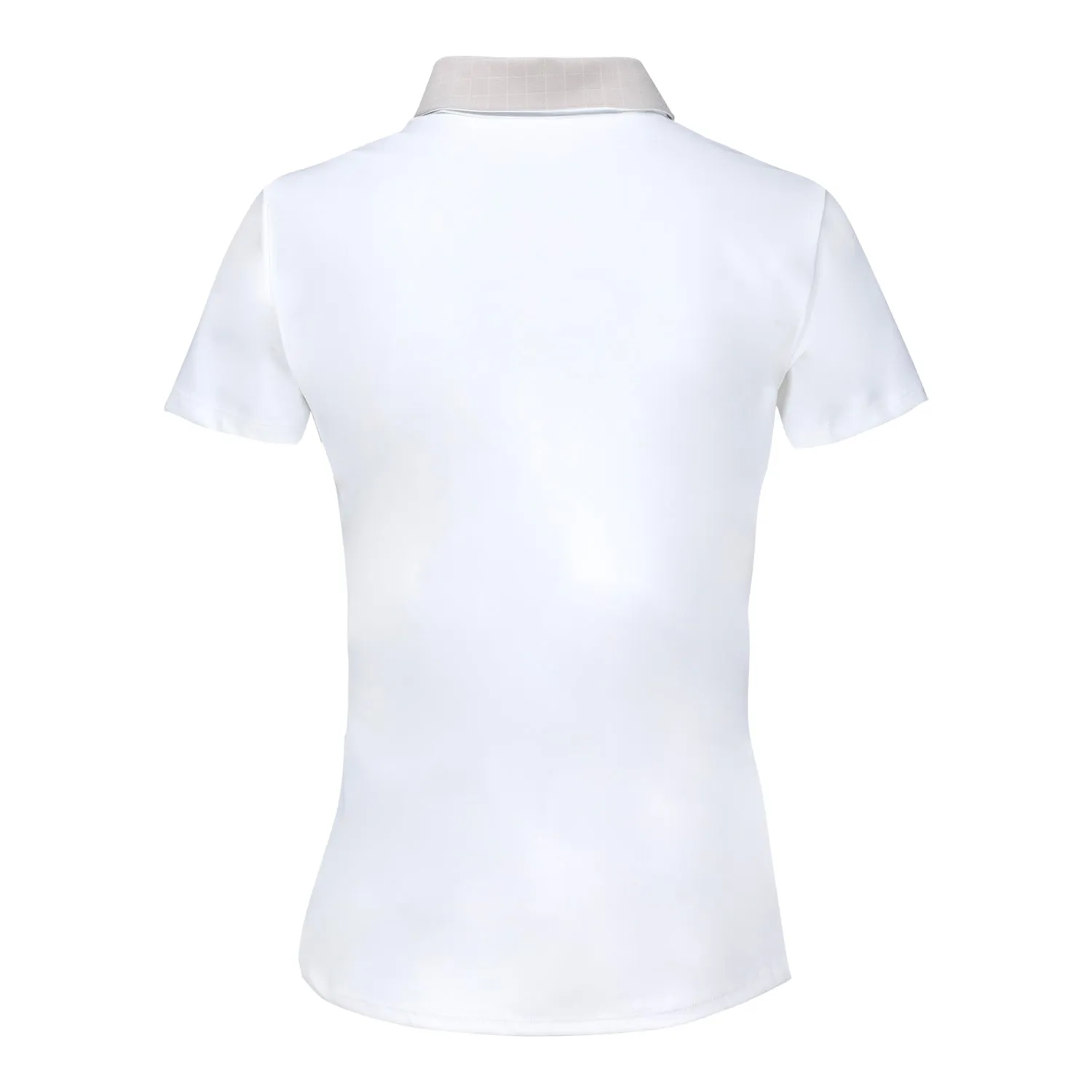 Adidas 2026 PGA Championship Women's Grid Pattern Polo in Beige sold by PGA Tour product image thumbnail 2