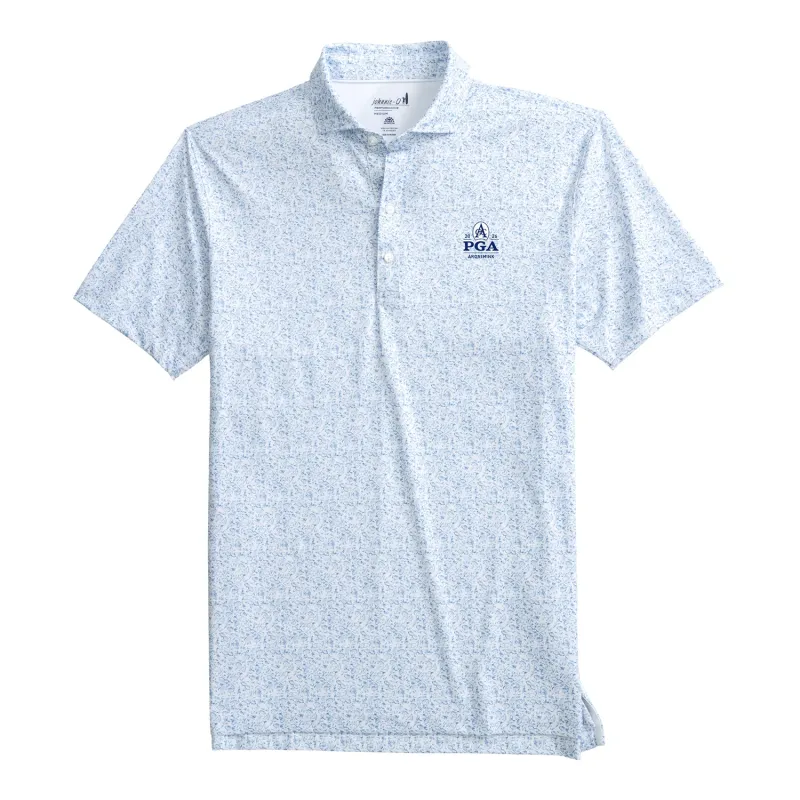 Johnnie-O 2026 PGA Championship Boggins Pattern Polo in Palisades Blue sold by PGA Tour