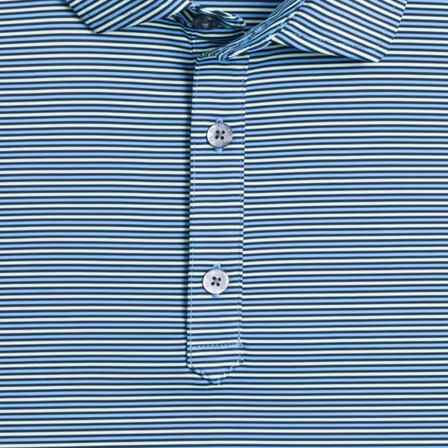 FootJoy 2026 PGA Championship Smooth Stripe Polo in Navy, Tonal Navy, and Light Blue sold by PGA Tour product image thumbnail 2