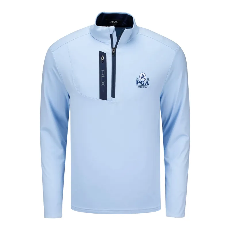 Ralph Lauren 2026 PGA Championship Luxury Performance Driver Quarter Zip Pullover in Office Blue made by Ralph Lauren