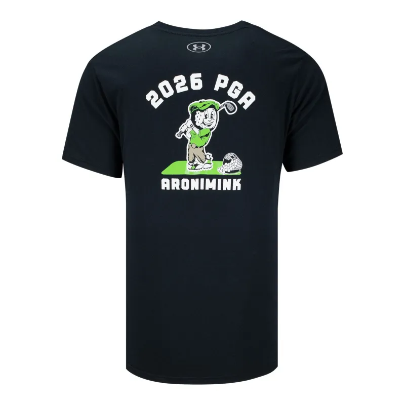 Under Armour 2026 PGA Championship Performance Cotton Golf Ball Character T-Shirt in Carbon Heather made by Under Armour