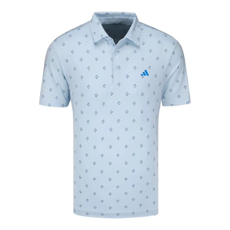 Adidas 2026 PGA Championship Essence Print Climacool Polo in Light Blue made by Adidas
