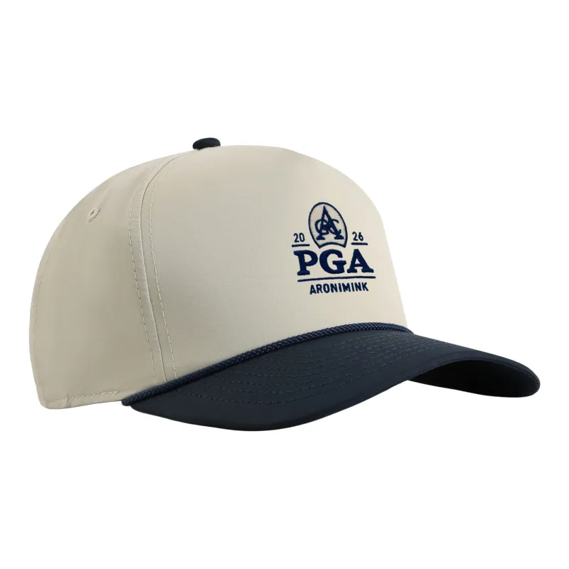 Imperial 2026 PGA Championship Wrightson Two-Tone Rope Hat in Putty and Navy made by PGA Tour