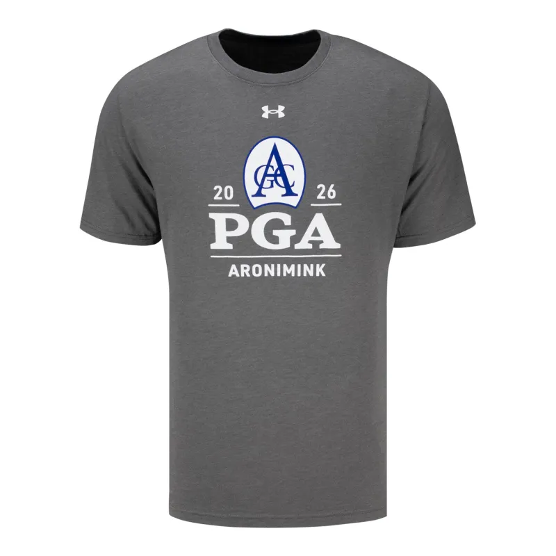 Under Armour 2026 PGA Championship Performance Cotton T-Shirt in Carbon Heather made by Under Armour