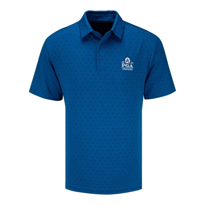 Under Armour 2026 PGA Championship Playoff Micro Flower Dot Polo in Varsity Blue made by Under Armour