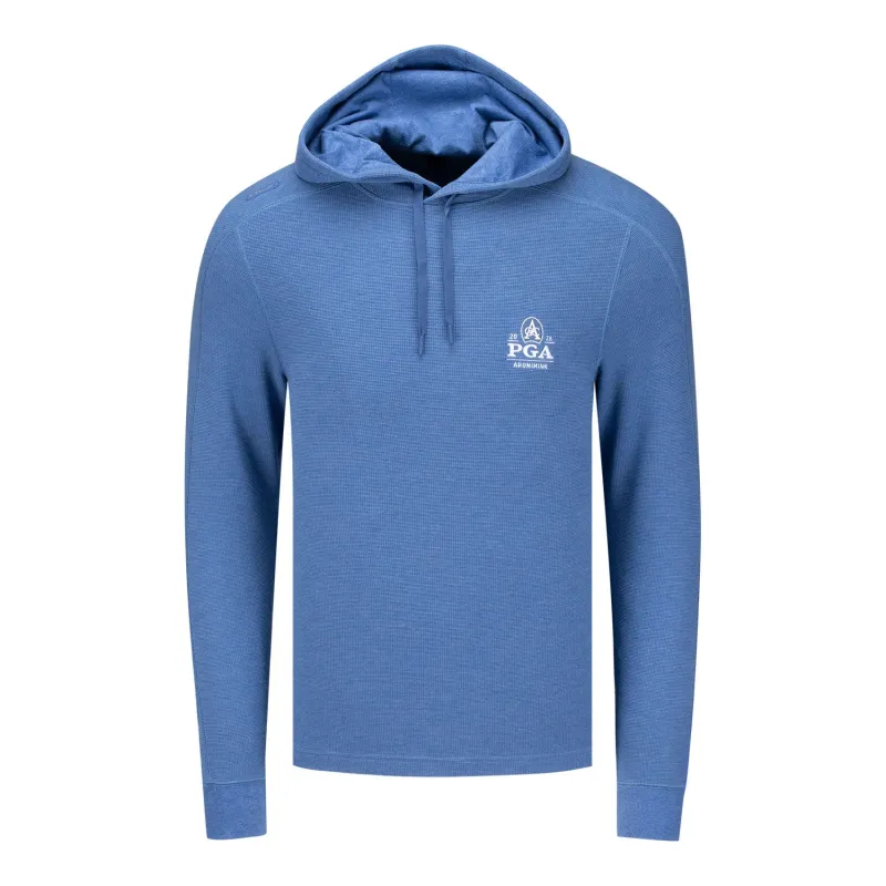 Ralph Lauren 2026 PGA Championship Tech Waffle Knit Hoodie in Fog Blue Heather made by Ralph Lauren