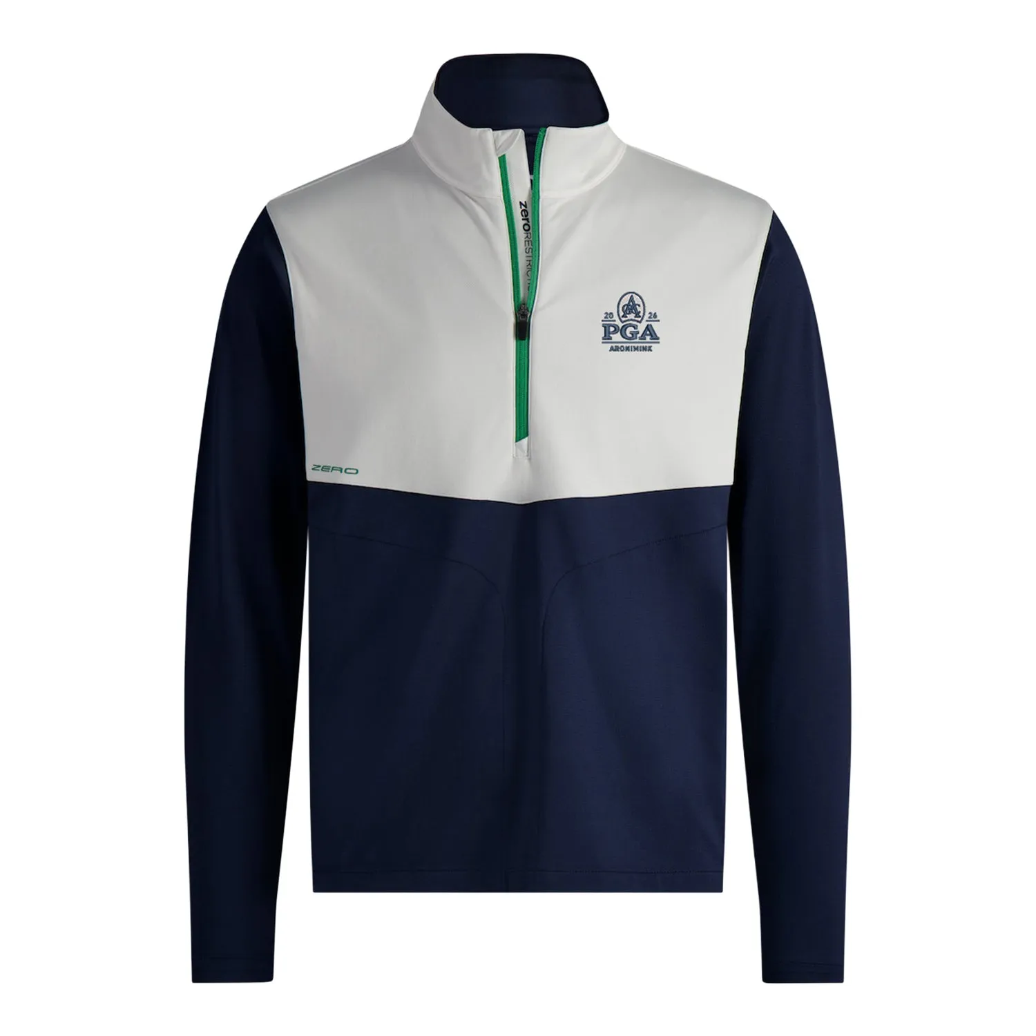 Zero Restriction 2026 PGA Championship Hagler Quarter Zip in Navy sold by PGA Tour